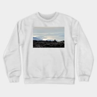 Mountains through the haze - Summit of Ben Nevis Crewneck Sweatshirt